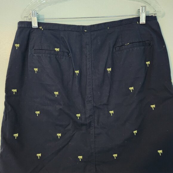 LIZGOLF Skirt Skort Tennis Pickleball Golf Navy Blue Palm Trees Pockets Lined 14 - Picture 4 of 11